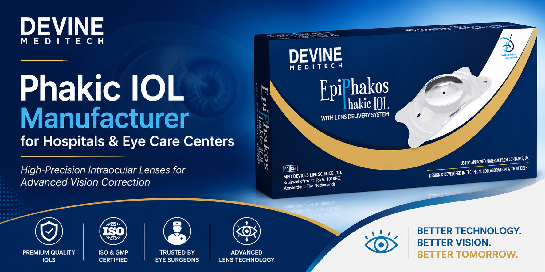 Phakic IOL Manufacturer for Hospitals & Eye Care Centers
